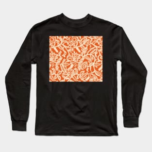 Vintage floral lace (orange) Long Sleeve T-Shirt